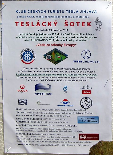 propozice pochodu a cyklojízdy Teslácký šotek 2011