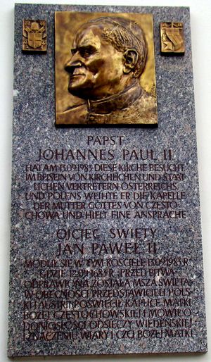 pamětní deska papeži Janu Pavlovi II.