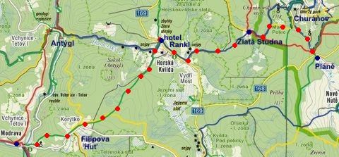 trasa z Churáňova na Modravu 26.1.2012