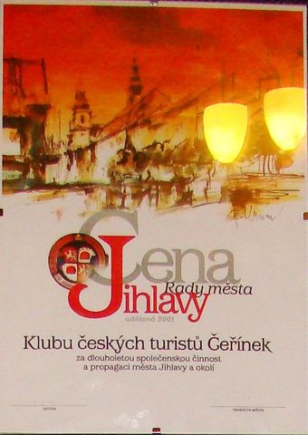 Cena Rady města Jihlavy z roku 2001, udělená KČT Čeřínek