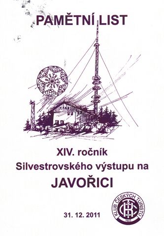 účastnický diplom Javořice 2011