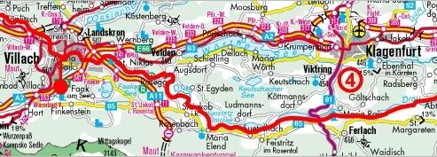 cyklostezka údolím řeky Drávy, úsek Villach-Klagenfurt