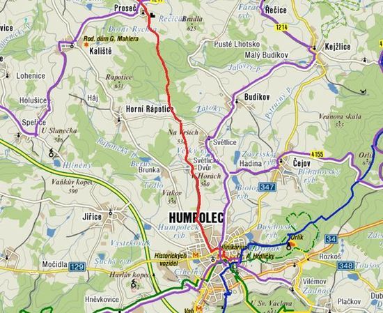 trasa Humpolec-Kaliątě