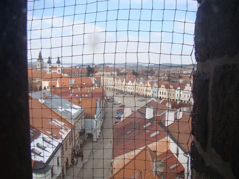 pohled z věze sv. Ducha na centrum Telče
