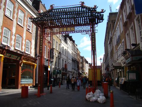 čínská čtvrt v Londýně