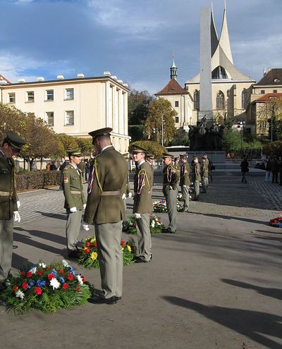 uctění památky padlých legionářů při oslavách vzniku republiky; foto M. Bradová