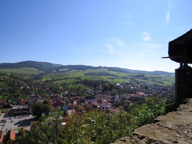 pohled na městečko Brumov z hradu