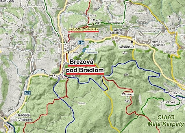 Bradlo u Březové, kde je mohyla M.R. Štefánika, rodáka z blízké vsi Košariská 26.9.2014
