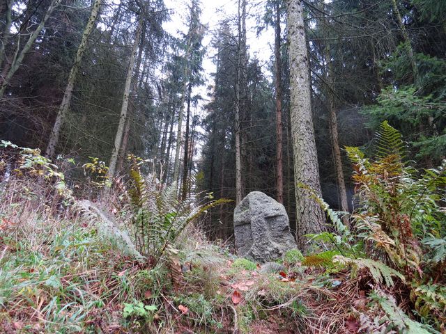 křížový kámen poblíž rozcestí Kuchyňka