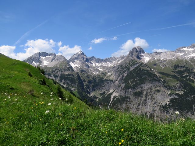 výhled na hřeben Allgäuských Alp