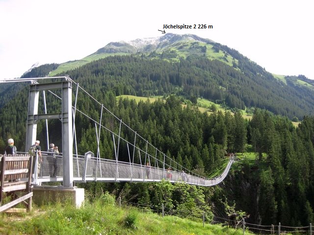 nejdelší závěsný most v Rakousku byl uveden do provozu v roce 2011