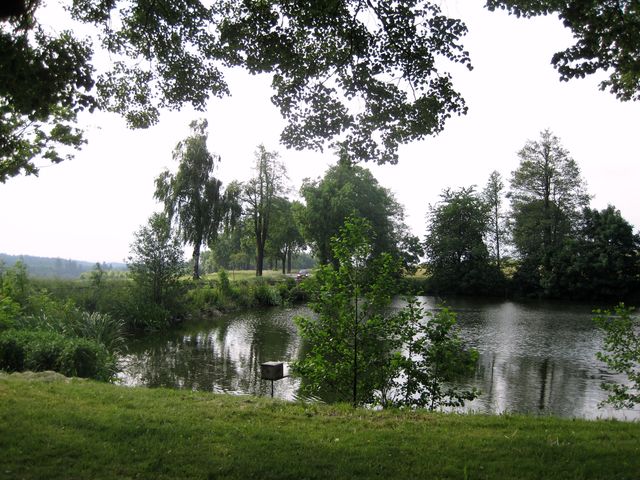 rybník Bahno u Stáje leží při křižovatce cest