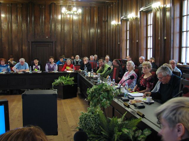 část delegátů - zúčastnili se členové 16 odborů na Vysočině; foto F. Janeček