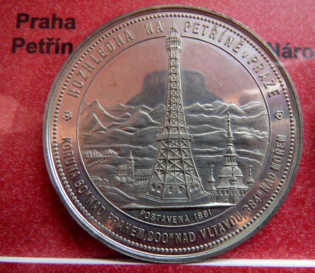 medaile Petřínská rozhledna ze sbírky Josefa Květoně