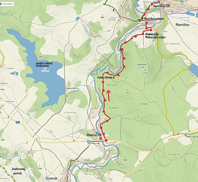 vycházka ze Dvorců k Pekelskému mlýnu a na vlak do Rantířova 24.2.2016 vycházka ze Dvorců k Pekelskému mlýnu a na vlak do Rantířova 24.2.2016