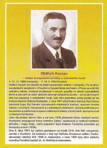 Oldřich Kocian byl 2. dubna 2016 slavnostně uveden do Síně slávy české turistiky