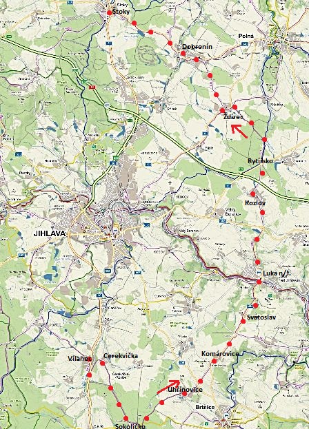 kontrola cyklotrasy č. 5215 z Vílance přes Luka n/J do Štoků 31.5.2016
