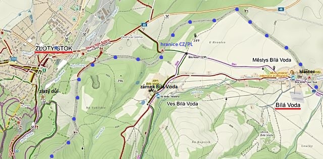 mapka okolí CZ/PL hranice - Zlatý Stok a Bílá Voda sousedí 27.10.2016 mapka okolí CZ/PL hranice - Zlatý Stok a Bílá Voda sousedí 27.10.2016