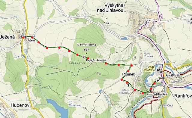 obnova zeleně značené pěší trasy z Rantířova přes Rounek a kapli sv. Antonína do Ježené 26.5.2016 obnova zeleně značené pěší trasy z Rantířova přes Rounek a kapli sv. Antonína do Ježené 26.5.2016