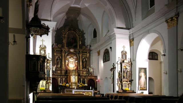 oltář v poutním kostele Nanebevzetí Panny Marie v klášteře u Králík; foto F. Janeček