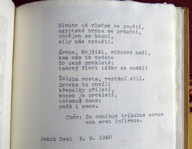 jedna z posledních básní Jakuba Demla