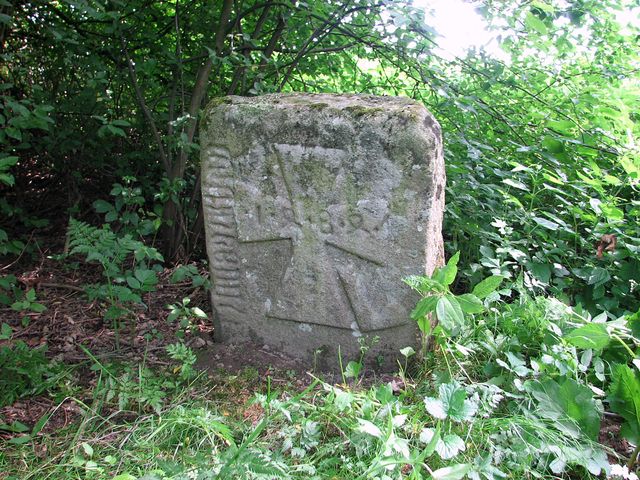 smírčí kámen u Smrčné - jeden z nejstarších na Vysočině (1484); foto F. Janeček